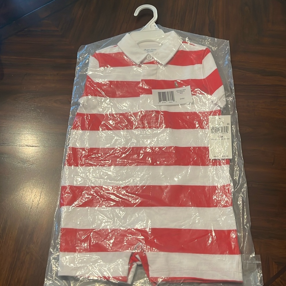 Brand New With Tags! Baby boy 24 Mos! Polo onesie!